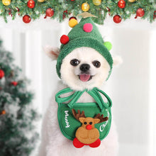Load image into Gallery viewer, HiFuzzyPet Dog Christmas Hat and Bib Set