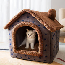 Load image into Gallery viewer, HiFuzzyPet Comfy Indoor Cat House with Removable Washable Cushion