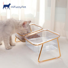 Load image into Gallery viewer, HiFuzzyPet Non-slip Cat Food and Water Bowls, Raised Pet Bowl
