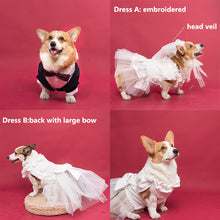 Load image into Gallery viewer, HiFuzzyPet Dog Tuxedo Costume & Dress for Wedding