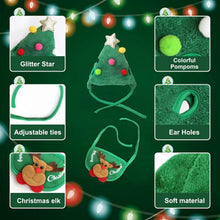 Load image into Gallery viewer, HiFuzzyPet Dog Christmas Hat and Bib Set