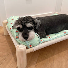 Load image into Gallery viewer, HiFuzzyPet Washable Cooling Dog Bed with Pillow