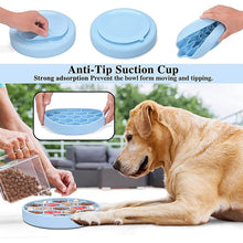 Load image into Gallery viewer, HiFuzzyPet Silicone Slow Feeder Dog Bowl with Suction Cup