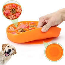 Load image into Gallery viewer, HiFuzzyPet Silicone Slow Feeder Dog Bowl with Suction Cup