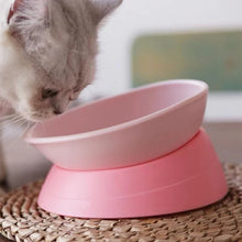 Load image into Gallery viewer, HiFuzzyPet Angled Adjustable Elevated Cat Bowl for Flat Face Pet