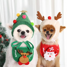 Load image into Gallery viewer, HiFuzzyPet Dog Christmas Hat and Bib Set