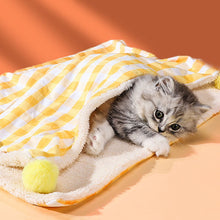 Load image into Gallery viewer, yellow super soft cat blanket for sleeping