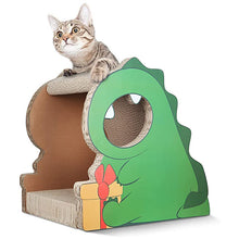 Load image into Gallery viewer, HiFuzzyPet Dinosaur Corrugated Cat Scratching Board