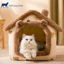 Load image into Gallery viewer, HiFuzzyPet Comfy Indoor Cat House with Removable Washable Cushion