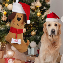Load image into Gallery viewer, HiFuzzyPet Plush Dog Christmas Stockings with 3D Pet Pattern