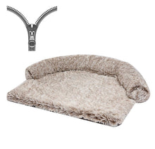 Load image into Gallery viewer, HiFuzzyPet Calming Sofa Dog bed with Removable Washable Cover, Plush Mat for Pet