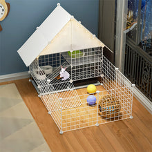 Load image into Gallery viewer, HiFuzzyPet Patchable Rabbit Cage with Ramp, 2-storey Bunny Cage with Playpen Indoor