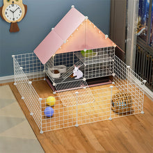 Load image into Gallery viewer, HiFuzzyPet Patchable Rabbit Cage with Ramp, 2-storey Bunny Cage with Playpen Indoor