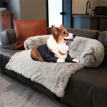 Load image into Gallery viewer, HiFuzzyPet Calming Sofa Dog bed with Removable Washable Cover, Plush Mat for Pet