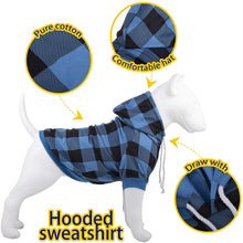 Load image into Gallery viewer, HiFuzzyPet Plaid Dog Hoodie Clothes
