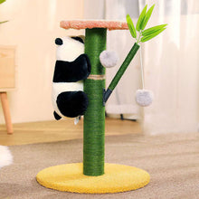 Load image into Gallery viewer, HiFuzzyPet Sisal Flower Cat Tree with Panda Doll