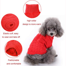 Load image into Gallery viewer, Turtleneck Dog Sweater Details
