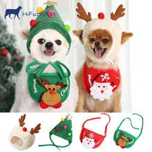 Load image into Gallery viewer, HiFuzzyPet Dog Christmas Hat and Bib Set