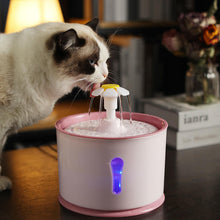 Load image into Gallery viewer, HiFuzzyPet Flower Cat Water Fountain, 67oz/2.0L