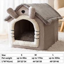 Load image into Gallery viewer, HiFuzzyPet Comfy Indoor Cat House with Removable Washable Cushion