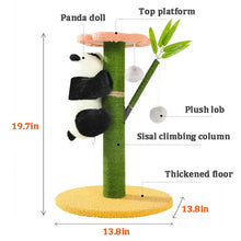 Load image into Gallery viewer, HiFuzzyPet Sisal Flower Cat Tree with Panda Doll