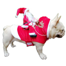 Load image into Gallery viewer, HiFuzzyPet Dog & Cat Christmas Outfit, Santa Claus Riding Pet Cosplay