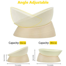 Load image into Gallery viewer, elevated cat bowl size chart