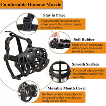 Load image into Gallery viewer, HiFuzzyPet Basket Dog Muzzle with Movable Cover