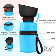 Load image into Gallery viewer, HiFuzzyPet Foldable 2 in 1 Dog Water Bottle and Bowl
