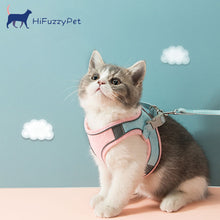 Load image into Gallery viewer, HiFuzzyPet Escape-proof Cat Harness and Leash for Walking