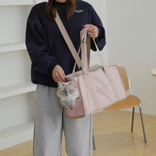 Load image into Gallery viewer, HiFuzzyPet Canvas Cat Carrier Bags with Pocket, Pet Carrier Purse