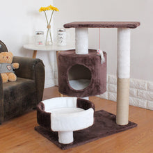 Load image into Gallery viewer, HiFuzzyPet Plush Cat Tree House with Sisal Scratching Posts