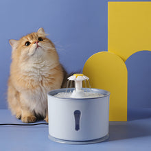 Load image into Gallery viewer, HiFuzzyPet Flower Cat Water Fountain, 67oz/2.0L