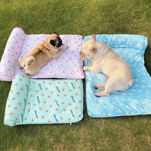 Load image into Gallery viewer, HiFuzzyPet Washable Cooling Dog Bed with Pillow