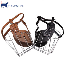 Load image into Gallery viewer, HiFuzzyPet Metal Dog Muzzle, Mouth Cover for Dogs Biting for Pant