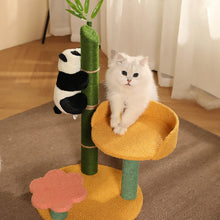Load image into Gallery viewer, HiFuzzyPet Sisal Flower Cat Tree with Panda Doll