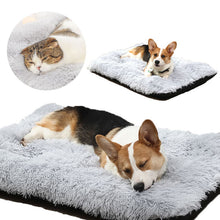 Load image into Gallery viewer, light grey dog crate bed mat