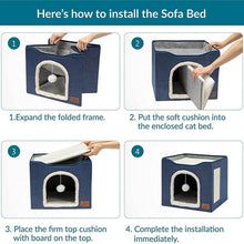 Load image into Gallery viewer, indoor cat bed house install setp