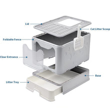 Load image into Gallery viewer, foldable enclosed cat litter box details