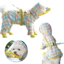 Load image into Gallery viewer, pink plaid dog raincoat