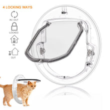 Load image into Gallery viewer, HiFuzzyPet 4 Locking Ways Cat Door For Patios Screen Door & Windows