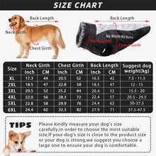 Load image into Gallery viewer, waterproof dog coat jacket size chart