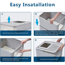 Load image into Gallery viewer, enclosed cat litter box's insatallation step