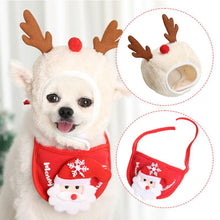 Load image into Gallery viewer, HiFuzzyPet Dog Christmas Hat and Bib Set