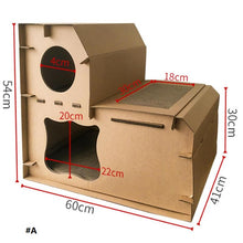 Load image into Gallery viewer, Double Decker Cardboard Cat House Scratcher