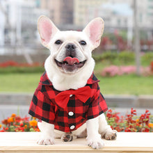 Load image into Gallery viewer, HiFuzzyPet Soft Dog Plaid Shirts with Bow Tie