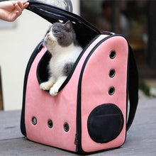 Load image into Gallery viewer, HiFuzzyPet Portable Leather Cat Backpack Carrier with Bubble