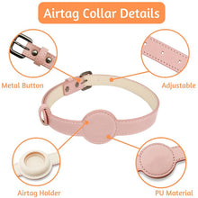 Load image into Gallery viewer, HiFuzzyPet Leather AirTag Dog Collar