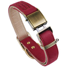 Load image into Gallery viewer, HiFuzzyPet Leather Dog Collar with Quick Release Buckle