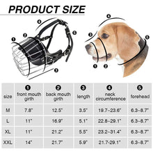 Load image into Gallery viewer, HiFuzzyPet Metal Dog Muzzle, Mouth Cover for Dogs Biting for Pant